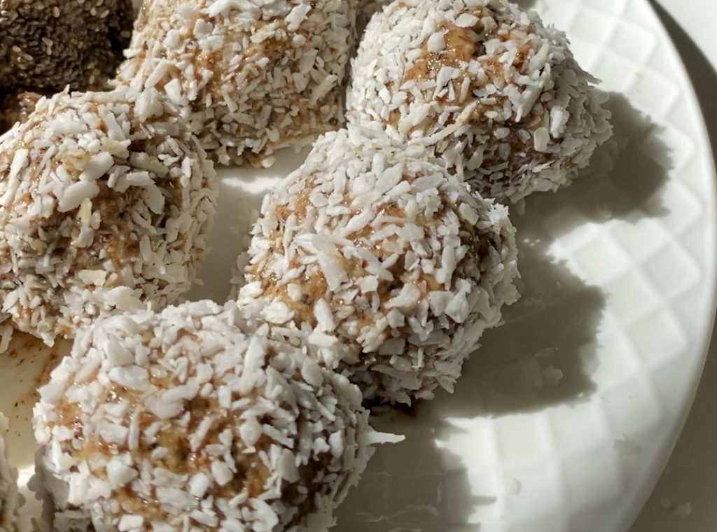 Nut Butter Energy Balls on a plate